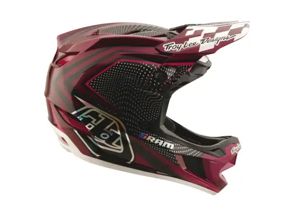 Troy Lee Dsigns x SRAM D4 Carbon kask Radioscape Black/Berry