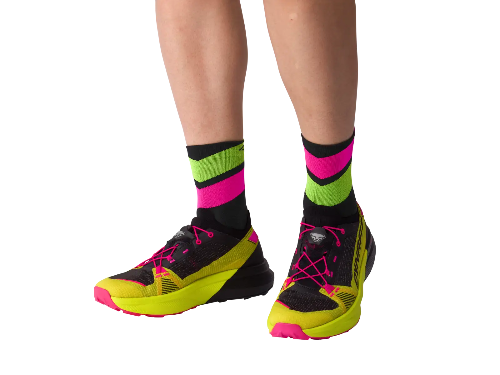 Dynafit Ultra Mid skarpety do biegania Cinder/Pink Glo