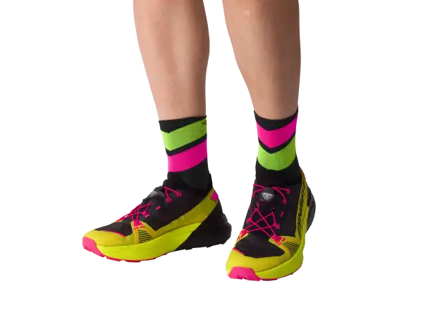 Dynafit Ultra Mid skarpety do biegania Cinder/Pink Glo