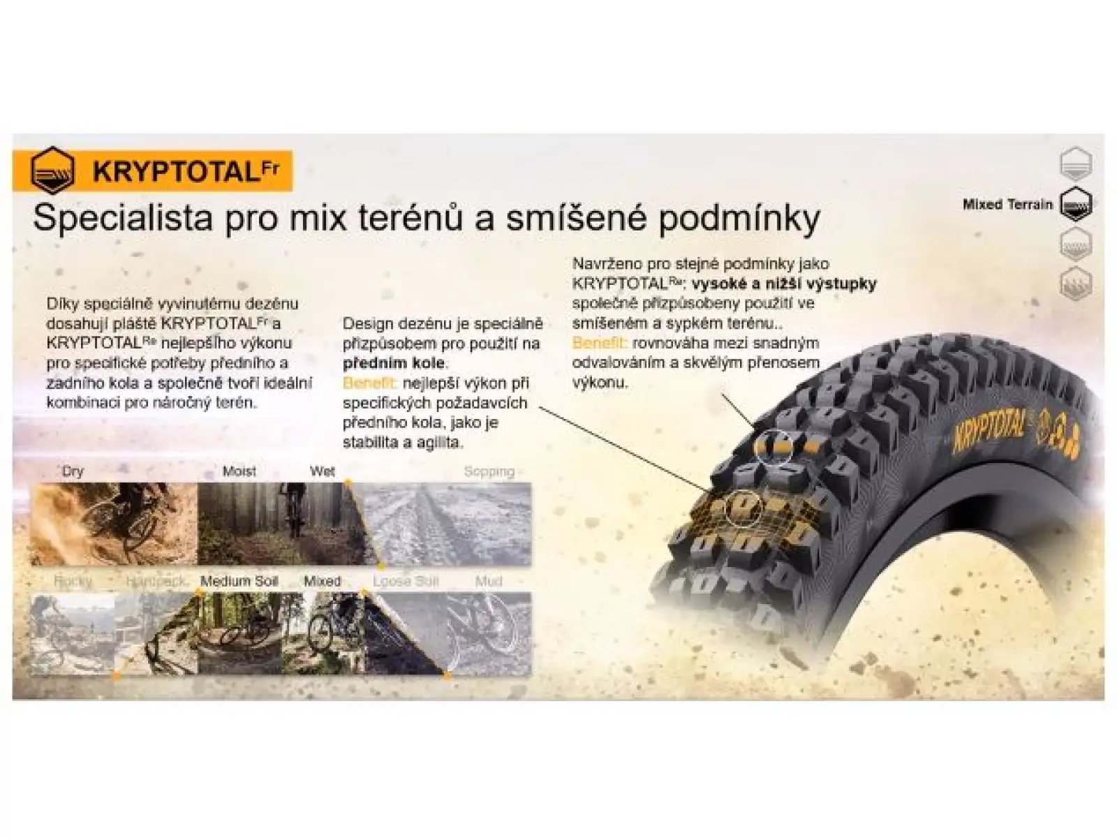 Continental Kryptotal-F DH Supersoft 27,5" MTB opona kevlar przedni Black