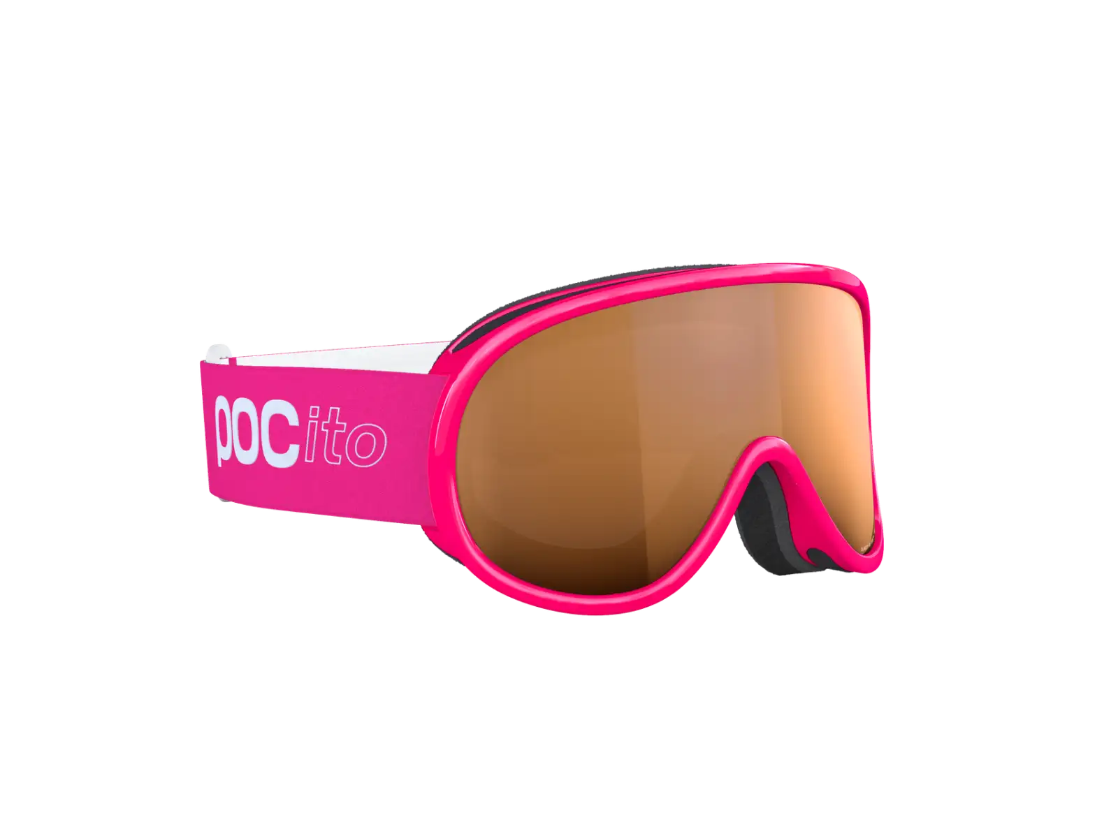 POC POCito Retina dziecięce gogle narciarskie Fluorescent Pink/Partly Sunny Light Orange