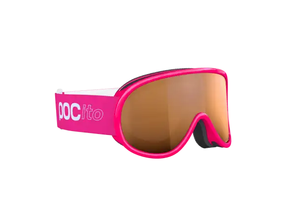 POC POCito Retina dziecięce gogle narciarskie Fluorescent Pink/Partly Sunny Light Orange