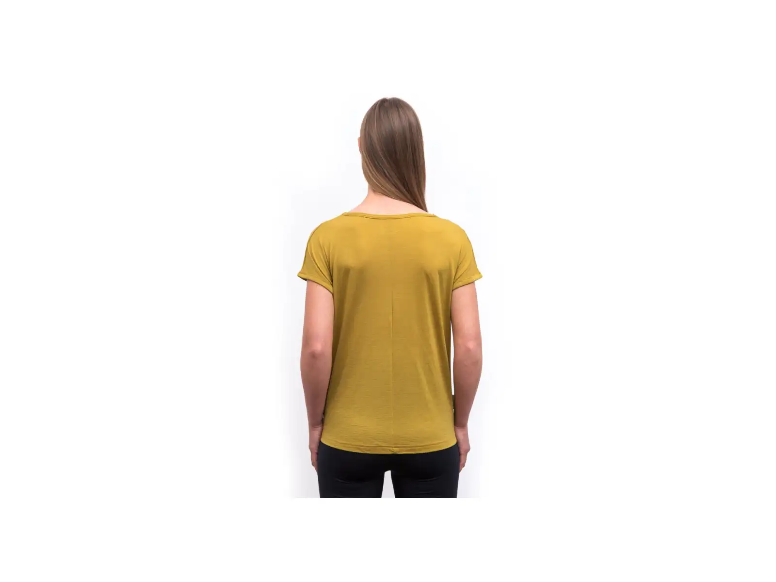 Sensor Merino Air Traveller damski t-shirt krótki rękaw Mustard