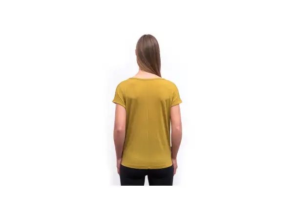 Sensor Merino Air Traveller damski t-shirt krótki rękaw Mustard