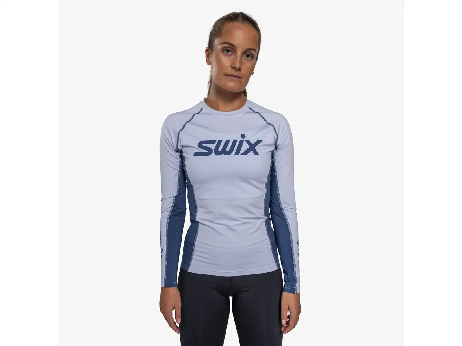 Swix RaceX Dry damska koszulka z długim rękawem Heather/Lake Blue