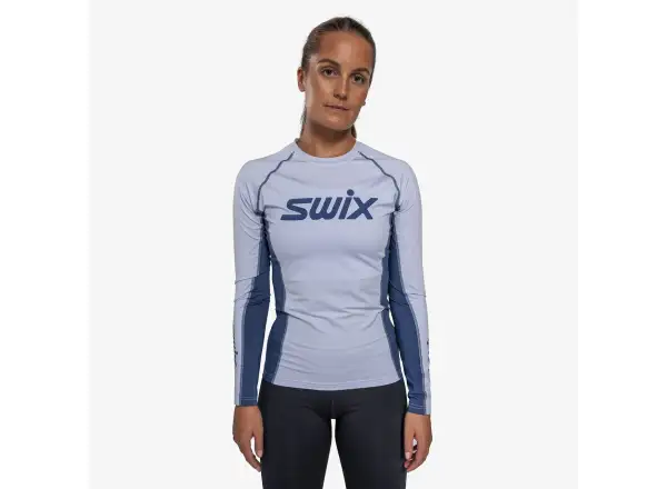 Swix RaceX Dry damska koszulka z długim rękawem Heather/Lake Blue
