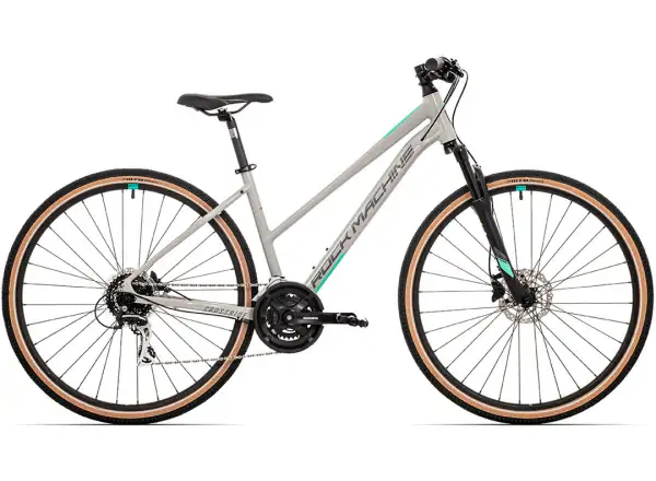 Rock Machine CrossRide 300 Lady gloss light grey/dark grey damski rower trekkingowy