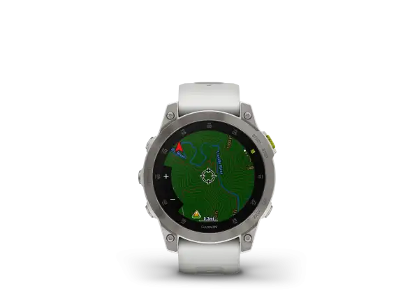Garmin epix Gen 2 Sapphire Edition smart watch Titanium/White