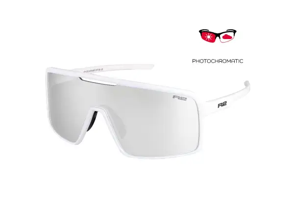 R2 Winner okulary przeciwsłoneczne matowa biała/fotochromatyczne szkła