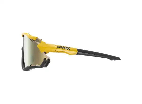Uvex Sportstyle 228 okulary rowerowe Sunbee Black Mat/Mirror Yellow