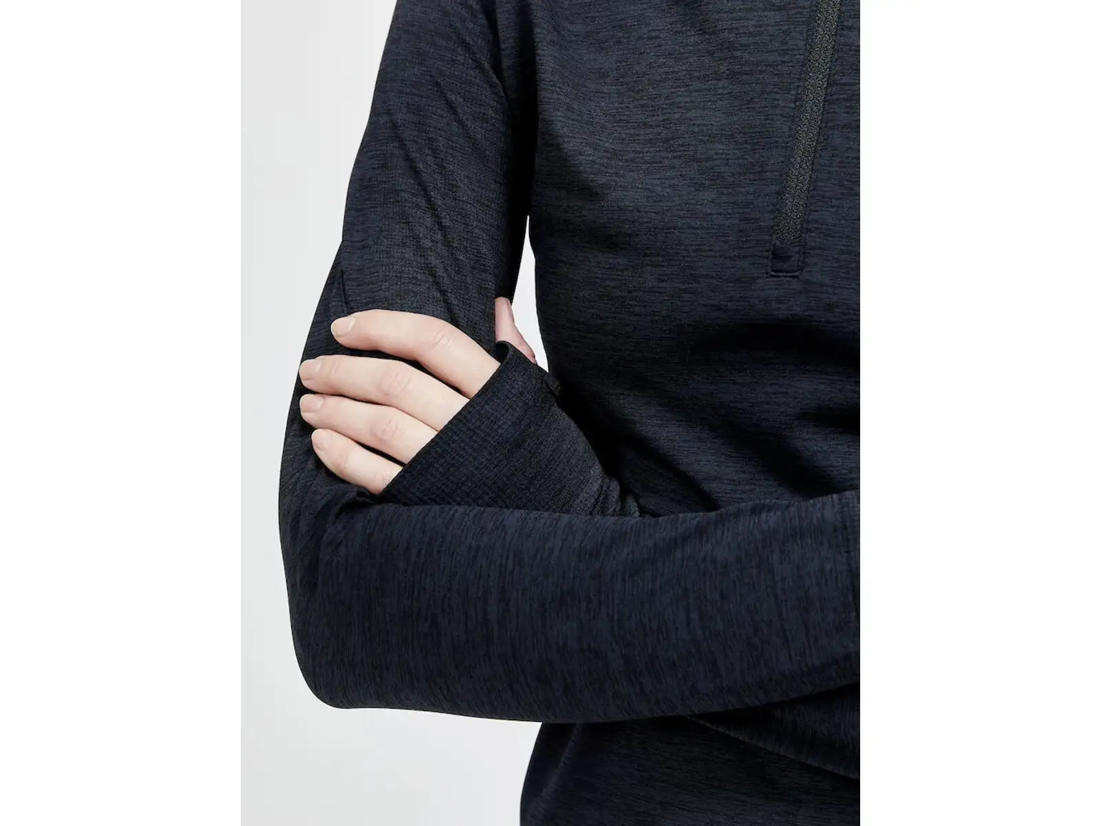 Craft CORE Dry Active Comfort Zip damska koszulka długi rękaw czarna