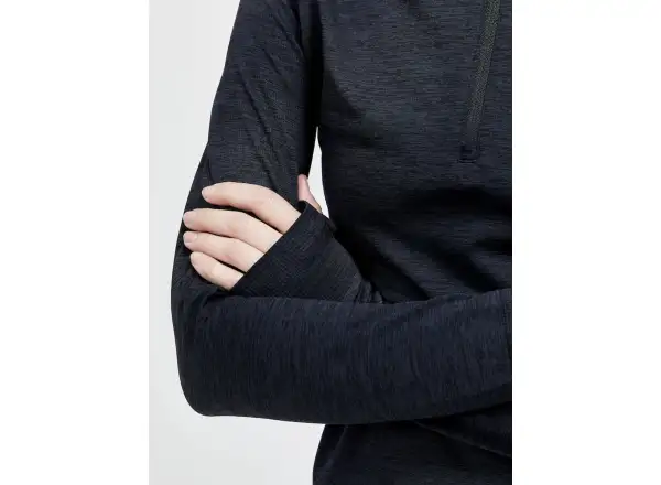Craft CORE Dry Active Comfort Zip damska koszulka długi rękaw czarna