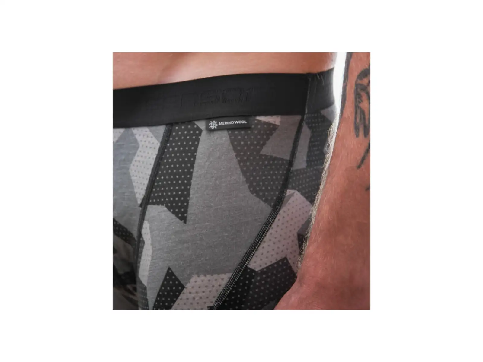 Sensor Merino Impress męskie termoaktywne bokserki czarna/Camo