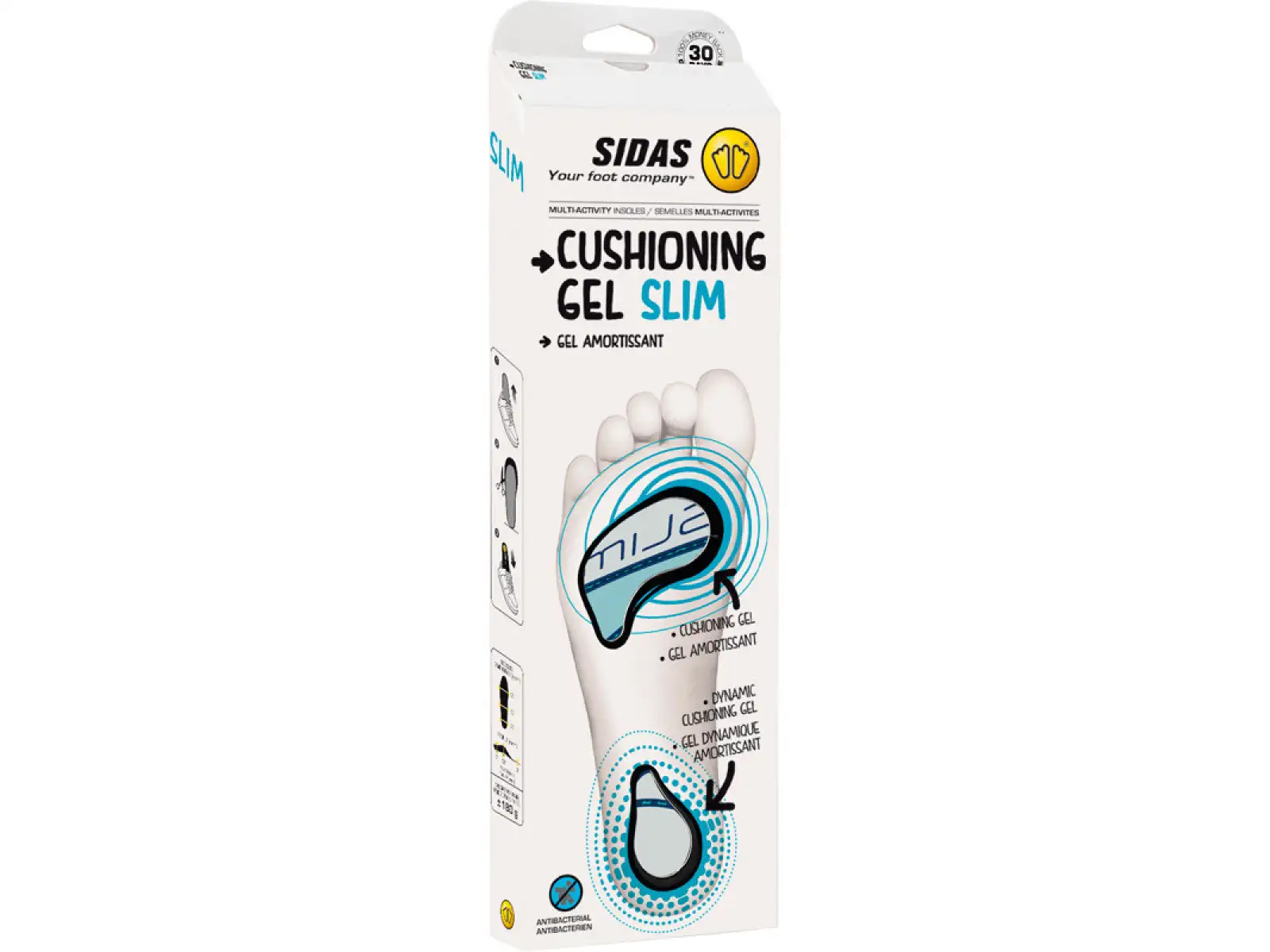 Sidas Cushioning Gel Slim wkładki do butów 1 para