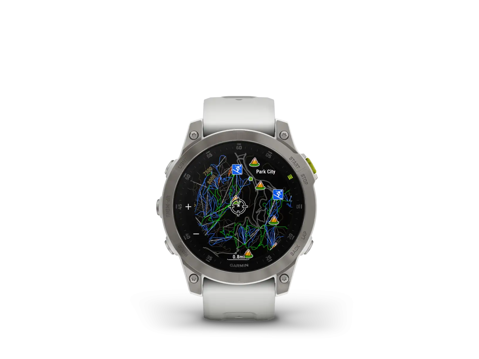 Garmin epix Gen 2 Sapphire Edition smart watch Titanium/White