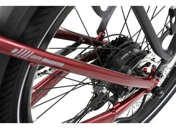 Apache Tanka 24 RX składany rower elektryczny 363 Wh S/M bordowy