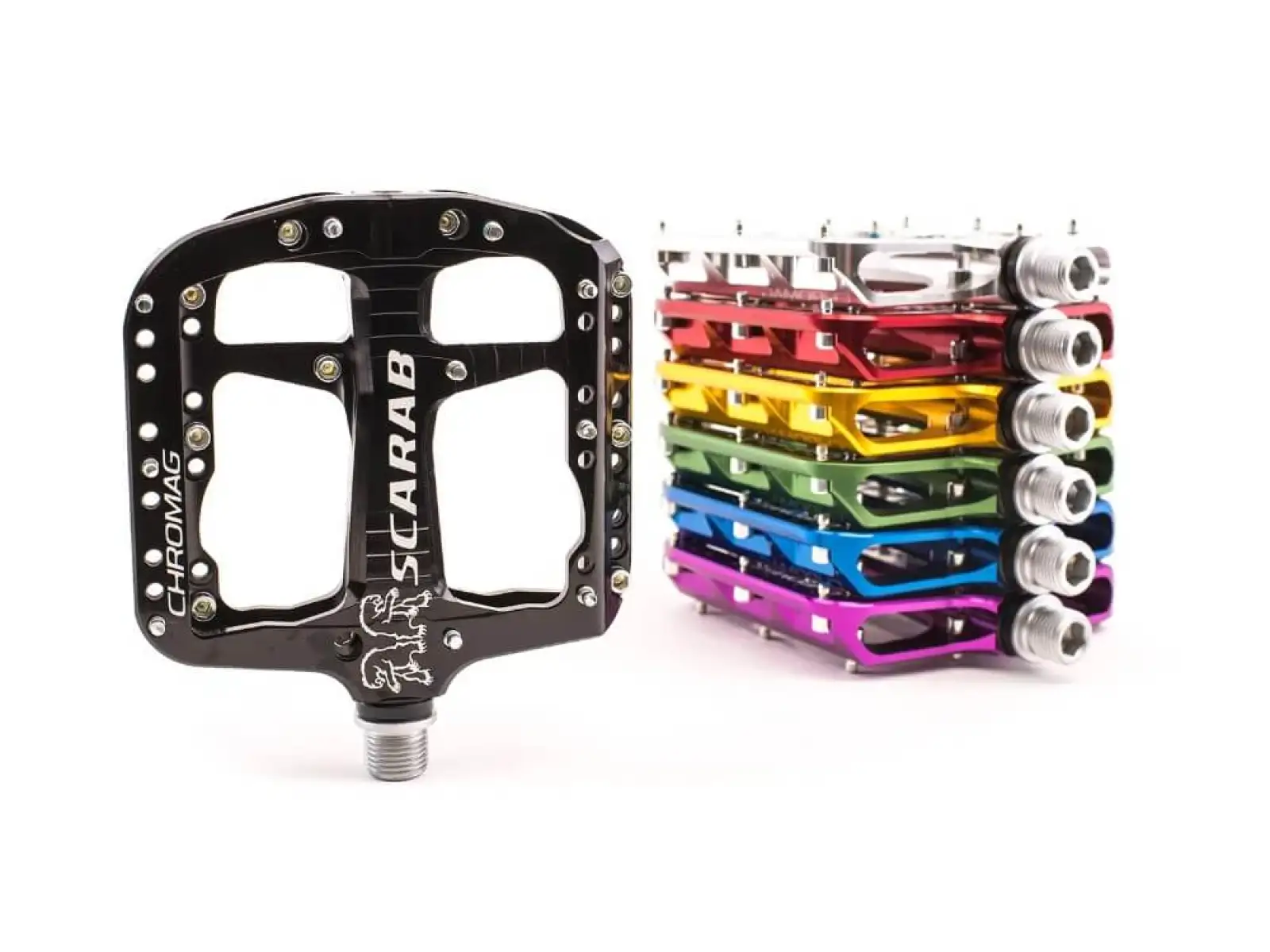 Chromag Scarab platformowe pedały złota