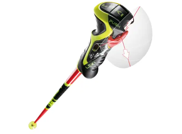 Leki WCR TBS SL 3D narciarskie kije Bright Red/Black/Neonyellow
