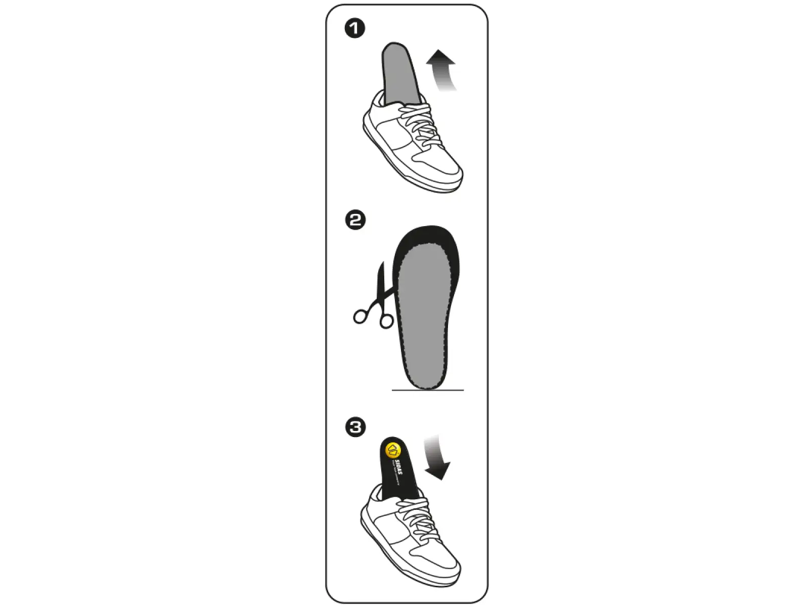 Sidas Cushioning Gel Slim wkładki do butów 1 para