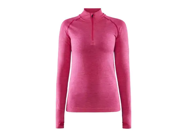 Craft CORE Dry Active Comfort Zip damska koszulka dlugi rekaw różowa