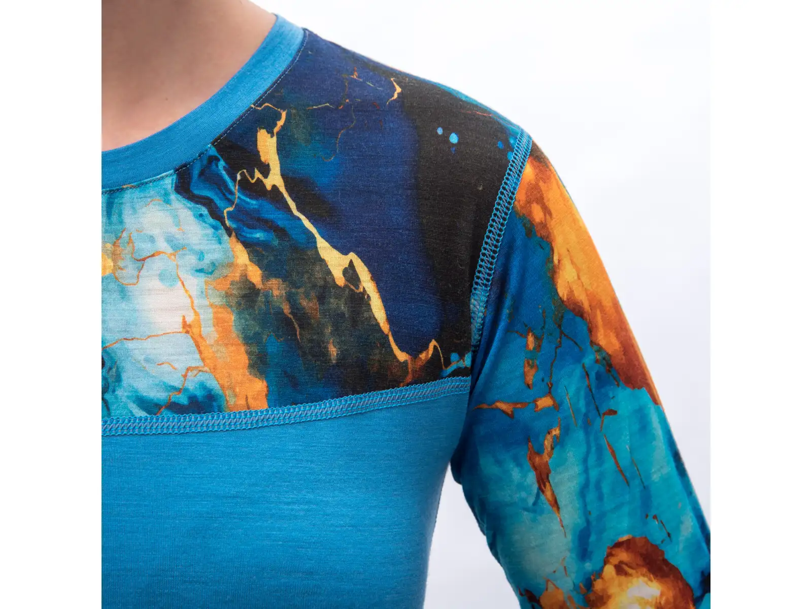 Sensor Merino Impress damska koszulka długi rękaw niebieska/universe