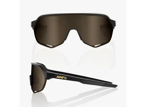 100% S2 sportowe okulary Matte Black/Soft Gold
