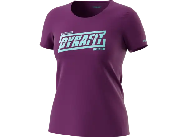 Dynafit Graphic Cotton damska koszulka krotki rekaw Royal Purple/Tabloid