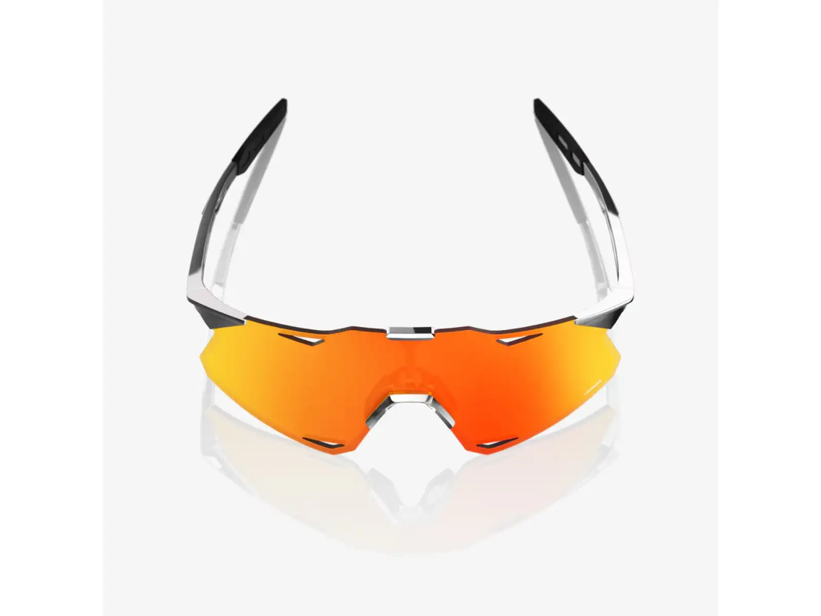 100% Hypercraft okulary Black Chrome/HiPER Red Mirror