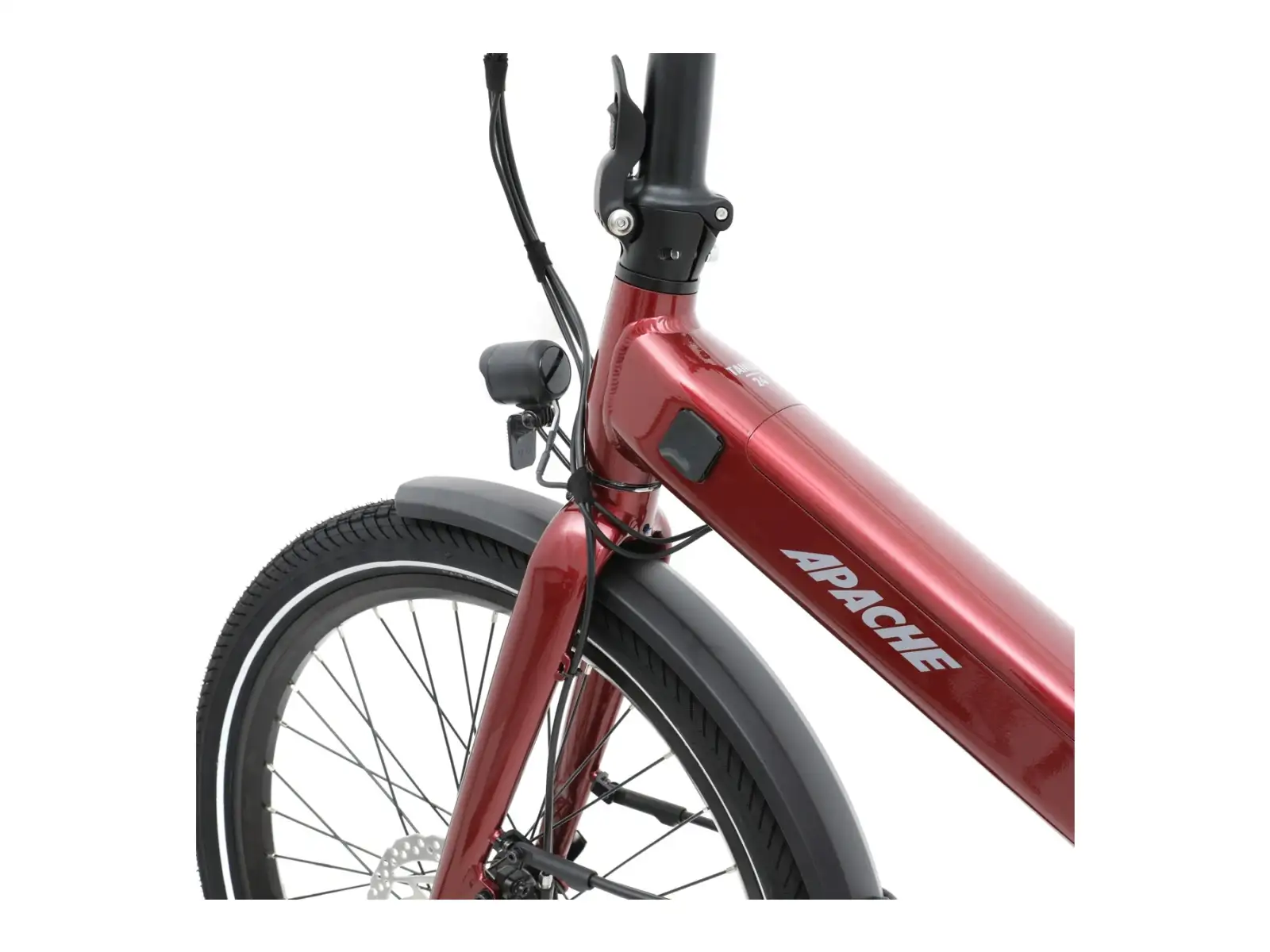 Apache Tanka 24 RX składany rower elektryczny 363 Wh S/M bordowy
