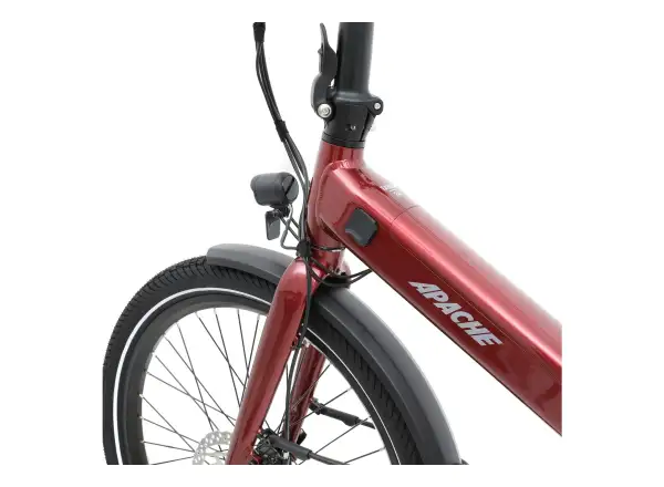 Apache Tanka 24 RX składany rower elektryczny 363 Wh S/M bordowy