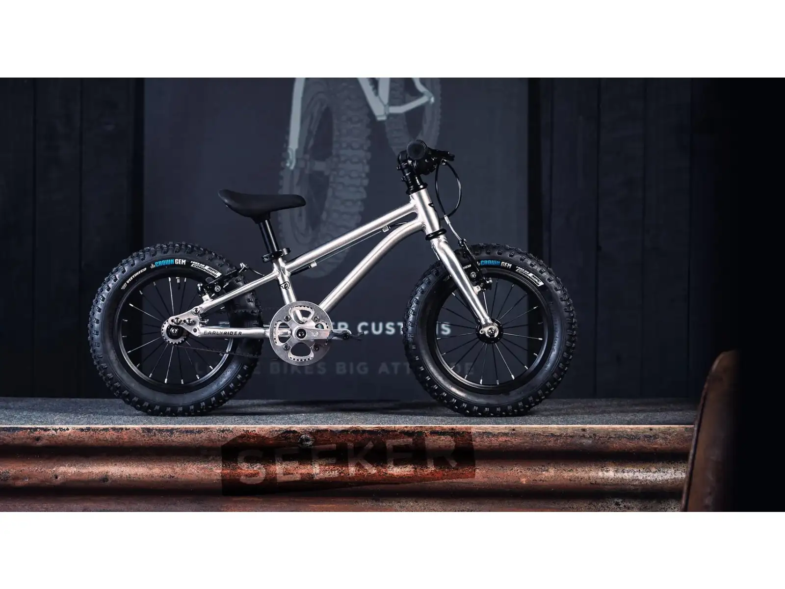 Early Rider Seeker 14 rower dziecięcy Brushed Aluminium