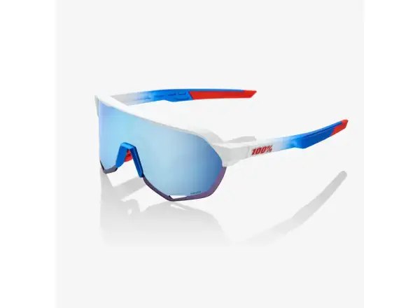 100% S2 okulary sportowe TotalEnergies Matte White/Metallic Blue/Blue Multilayer