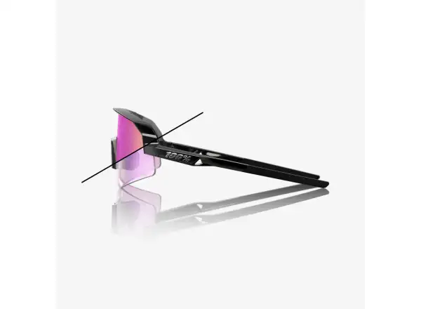 100% Slendale SL okulary przeciwsłoneczne Gloss Black/Photochromic Purple Mirror