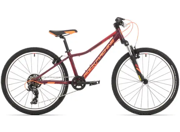 Rock Machine Catherine 24 VB dziecięcy rower górski Gloss Crimson/Neon Orange/Crimson