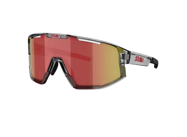Bliz Fusion okulary przeciwsłoneczne Transparent Dark Grey/Brow Red Multi