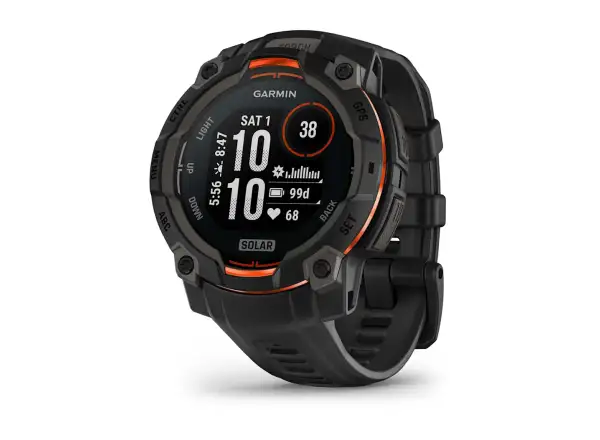 Garmin Instinct 3 Solar 45 mm smartwatch czarny/czarny pasek
