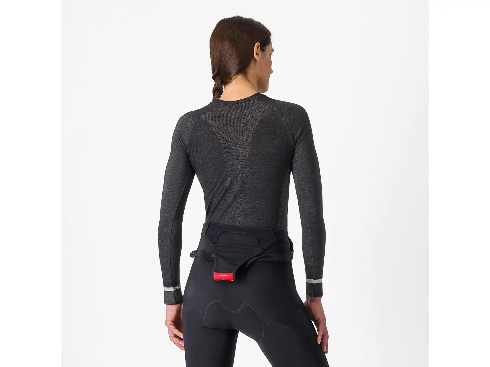 Castelli Merino damski podkoszulek z długim rękawem Black