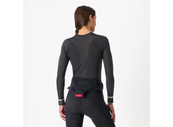 Castelli Merino damski podkoszulek z długim rękawem Black