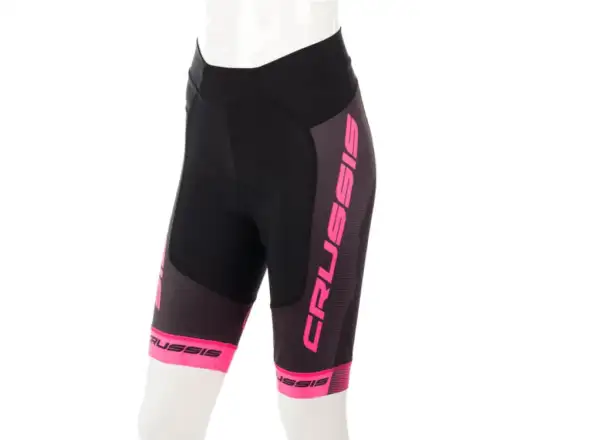 Crussis damskie spodenki rowerowe czarna/różowa