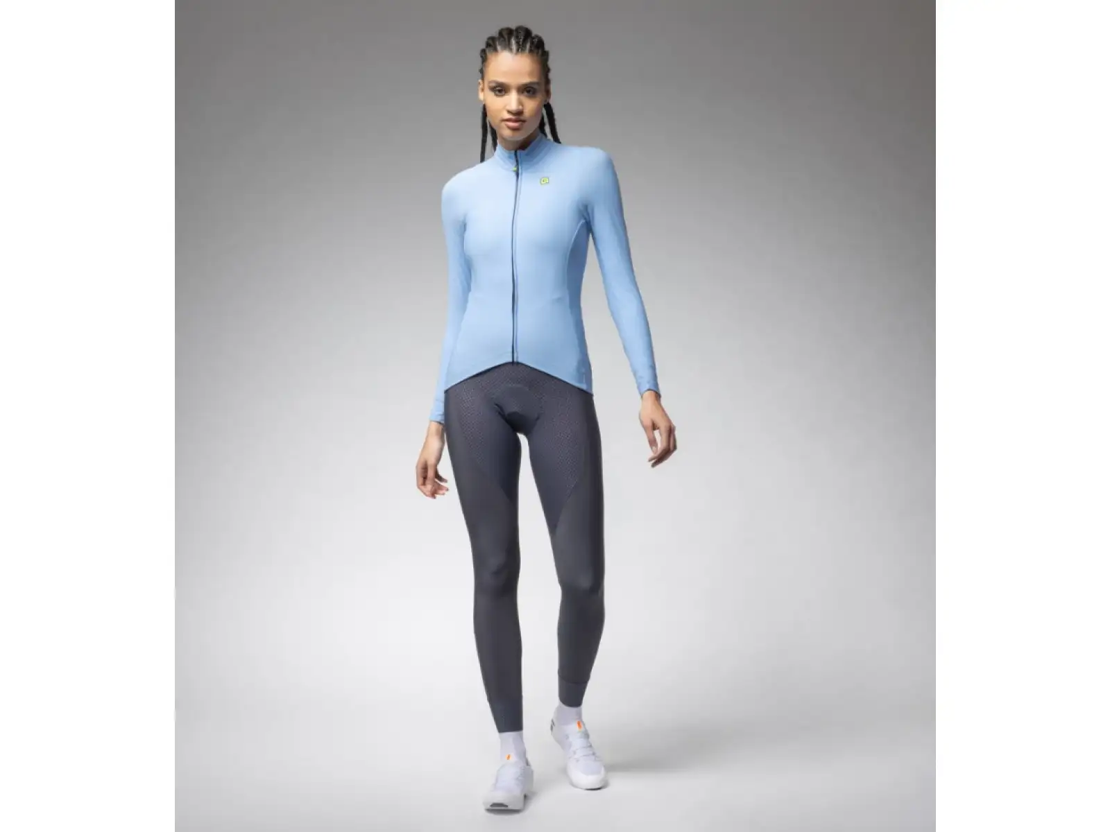 Alé R-EV1 Warm Race 2.0 damski ocieplany dres długi rękaw Sky Blue