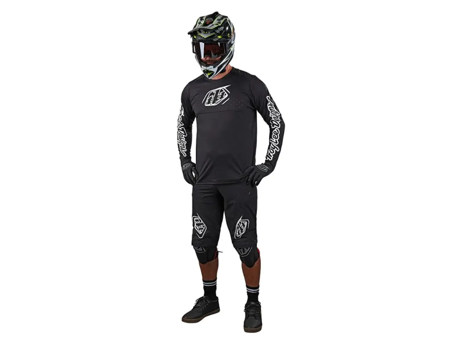 Troy Lee Designs Sprint męska koszulka z długim rękawem Icon Black