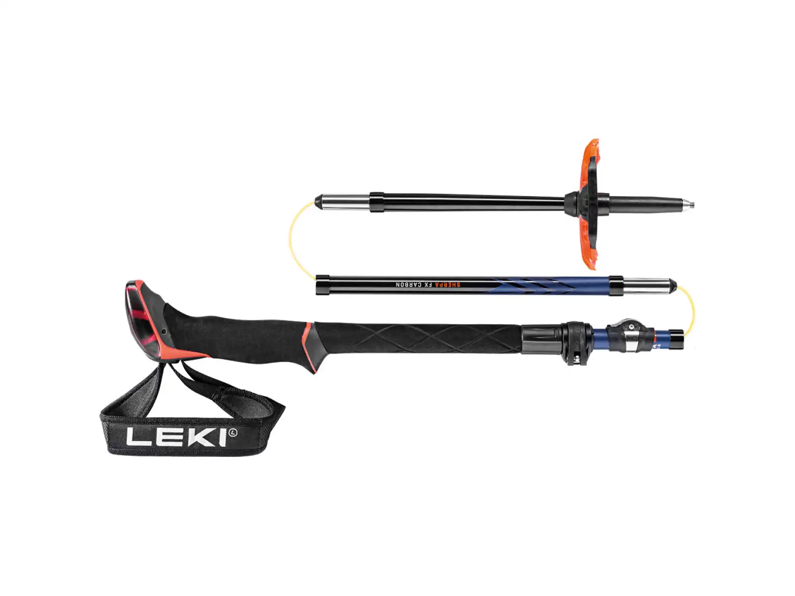 Leki Sherpa FX Carbon kijki trekkingowe Midnight blue/Dark blue/Bright red rozmiar 110 - 130 cm