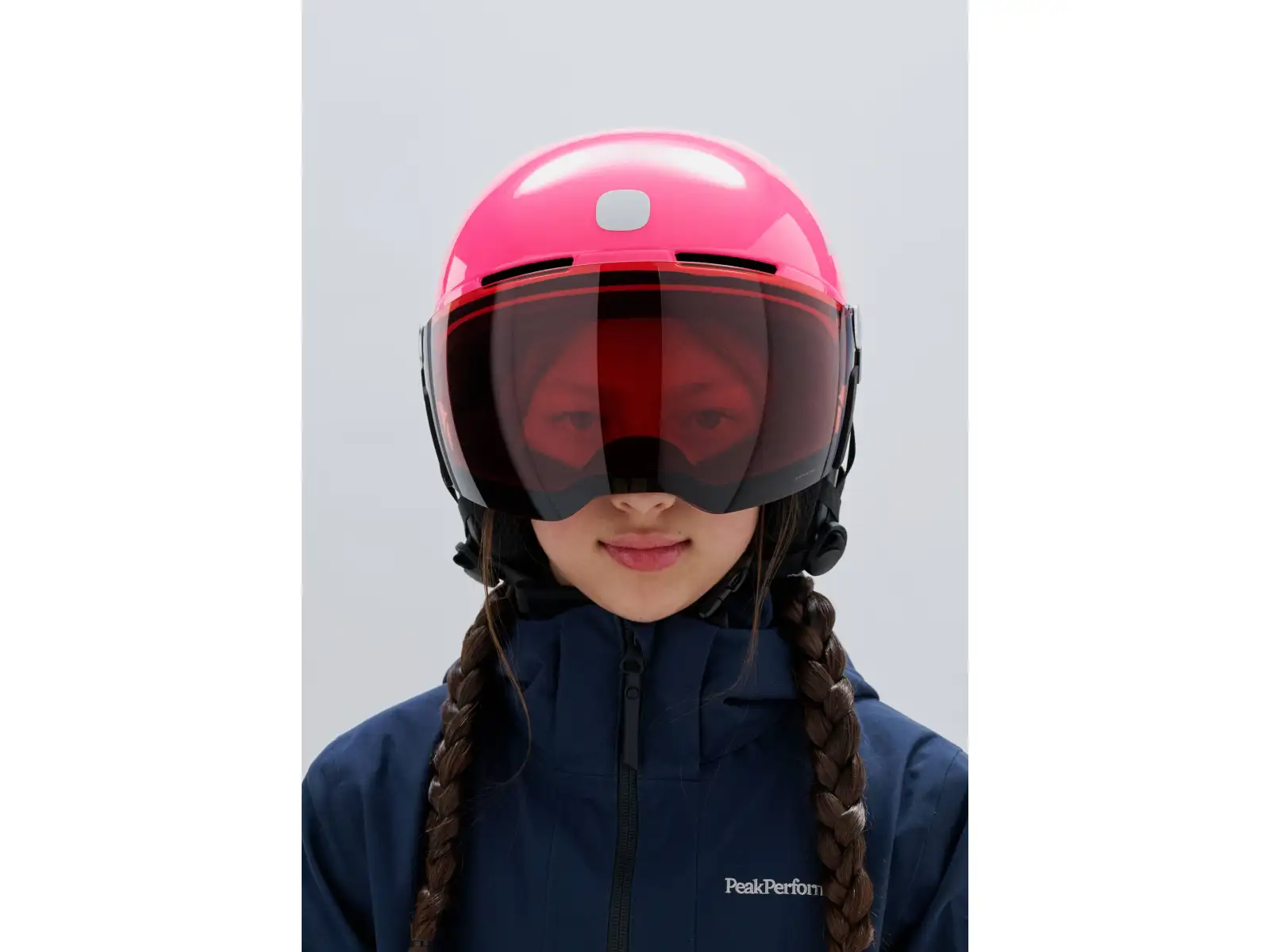 POC POCito Obex Visor dziecięcy kask narciarski Fluorescent Pink