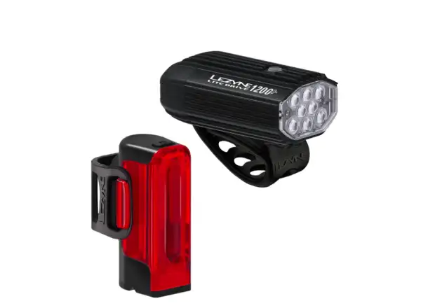 Lezyne Lite Drive 1200+ / Strip Drive Pro 400+ zestaw świateł