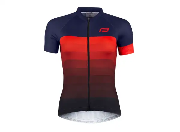 Force Ascent damski dres krótki rękaw modrá/czerwona
