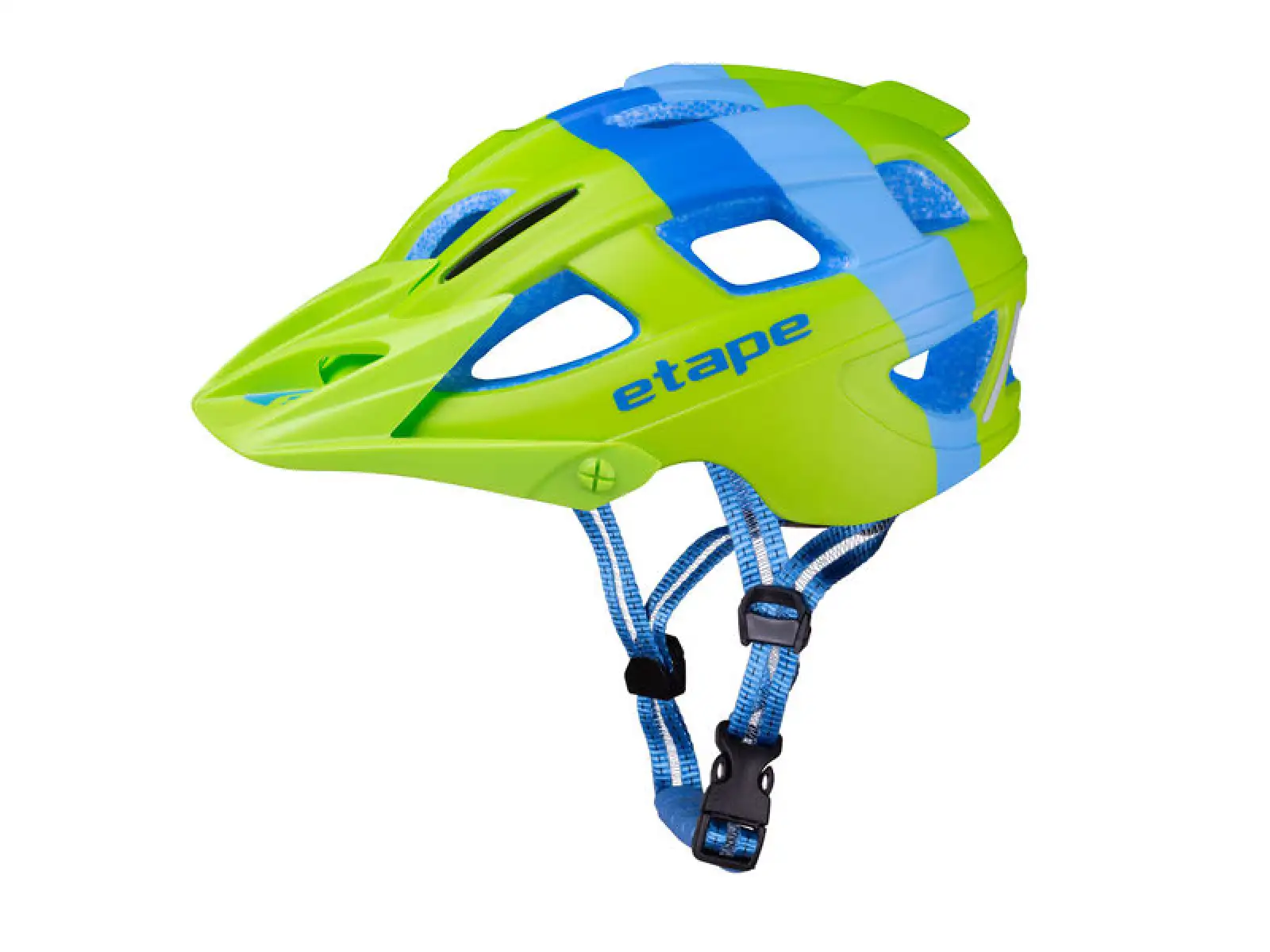 Etape Hero dziecięcy kask rowerowy zielony/niebieski matowy