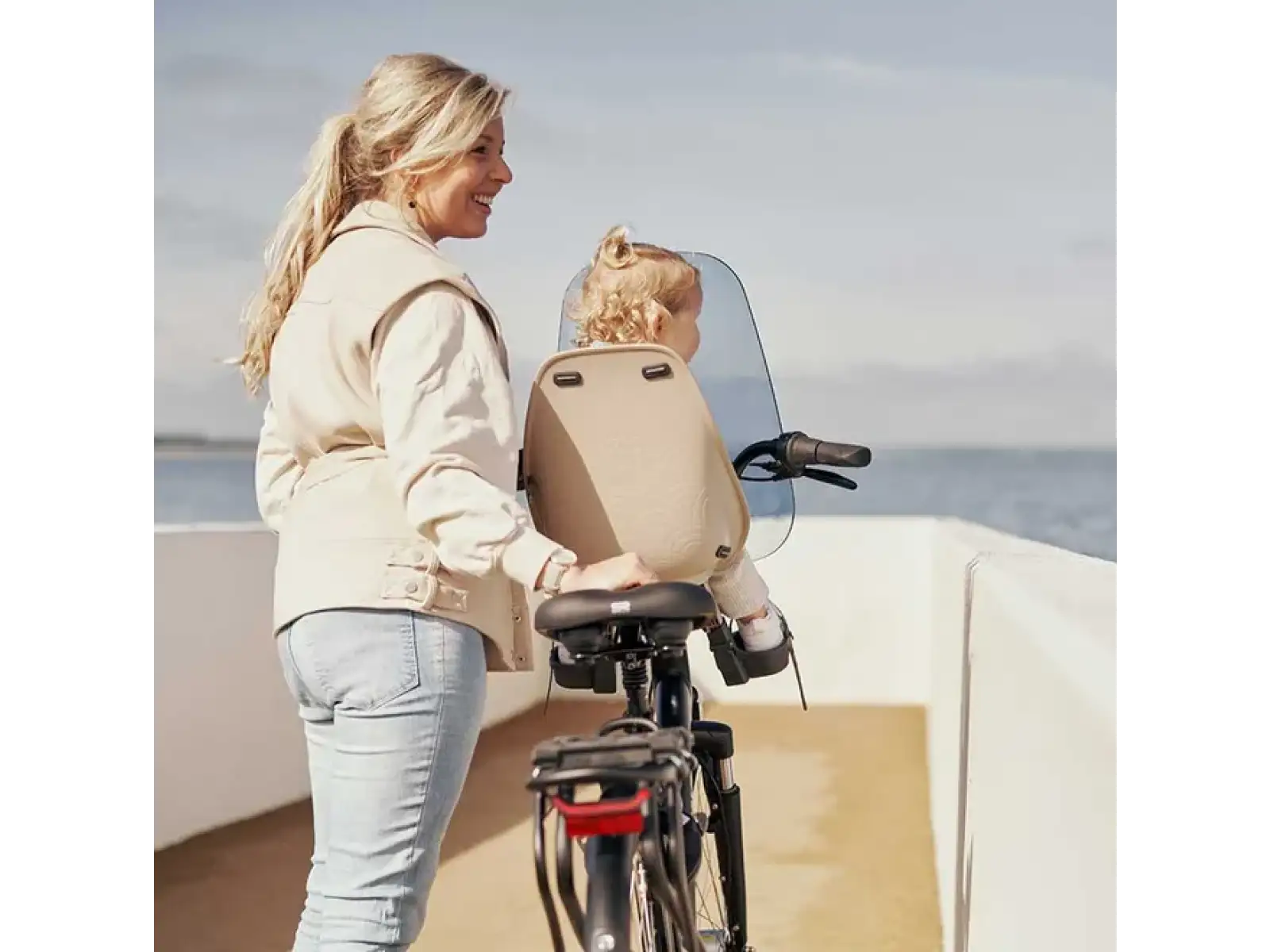 Urban Iki Ta-ke przedni fotelik z adapterem MTB/ATB Inaho Beige/Bincho Black