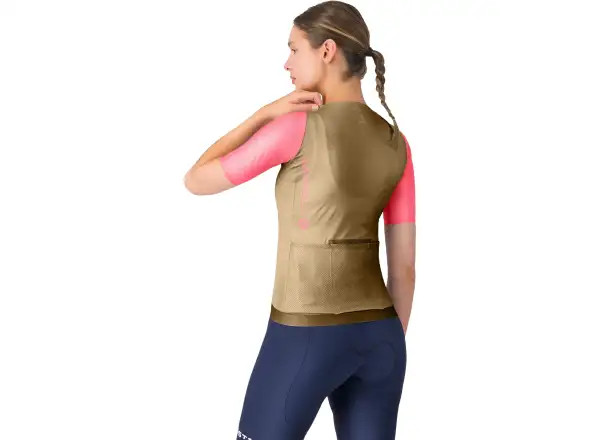 Castelli Corretto W damska koszulka krótki rękaw Elmwood/Rosa GIro