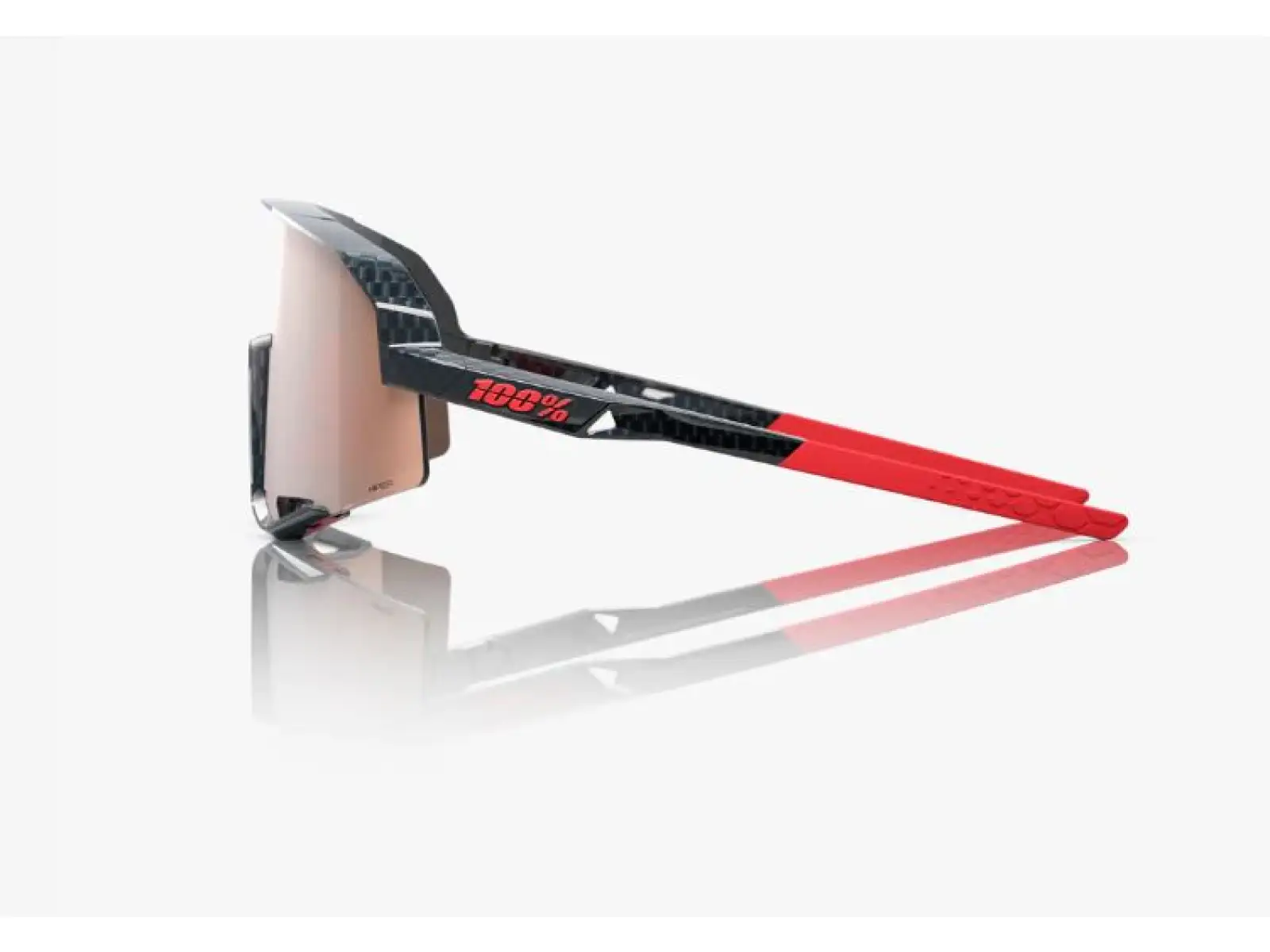 100% Slendale okulary Gloss Carbon Fiber/HiPER Crimson-Silver Lens