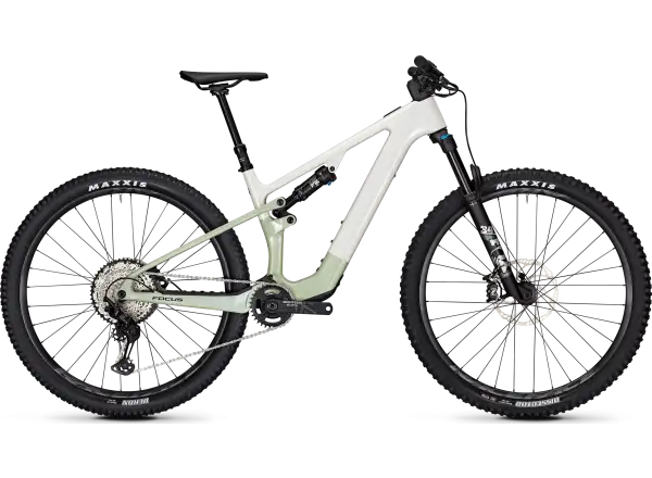 Focus Vam2 SL 9.8 odelżony rower elektryczny z pełnym zawieszeniem white glossy/skygrey glossy